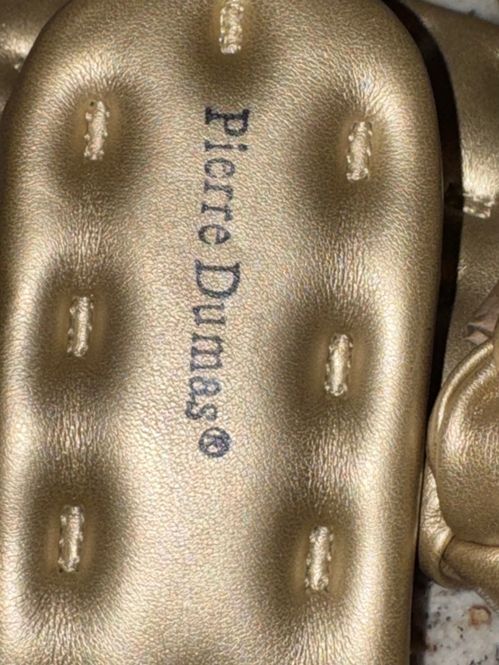 Pierre Dumas Gold Braided Slide Sandal size 8.5 - Picture 2 of 6